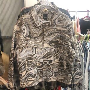 Twenty Montreal “Mocha Swirl”  Stretchy Trucker Jacket